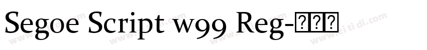 Segoe Script w99 Reg字体转换